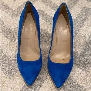 Never-worn J Crew Suede Pumps w/ Metallic Detail